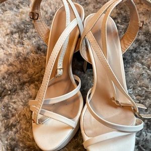 Shein white high heeled sandals